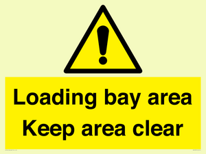 Loading bay area Keep area clear